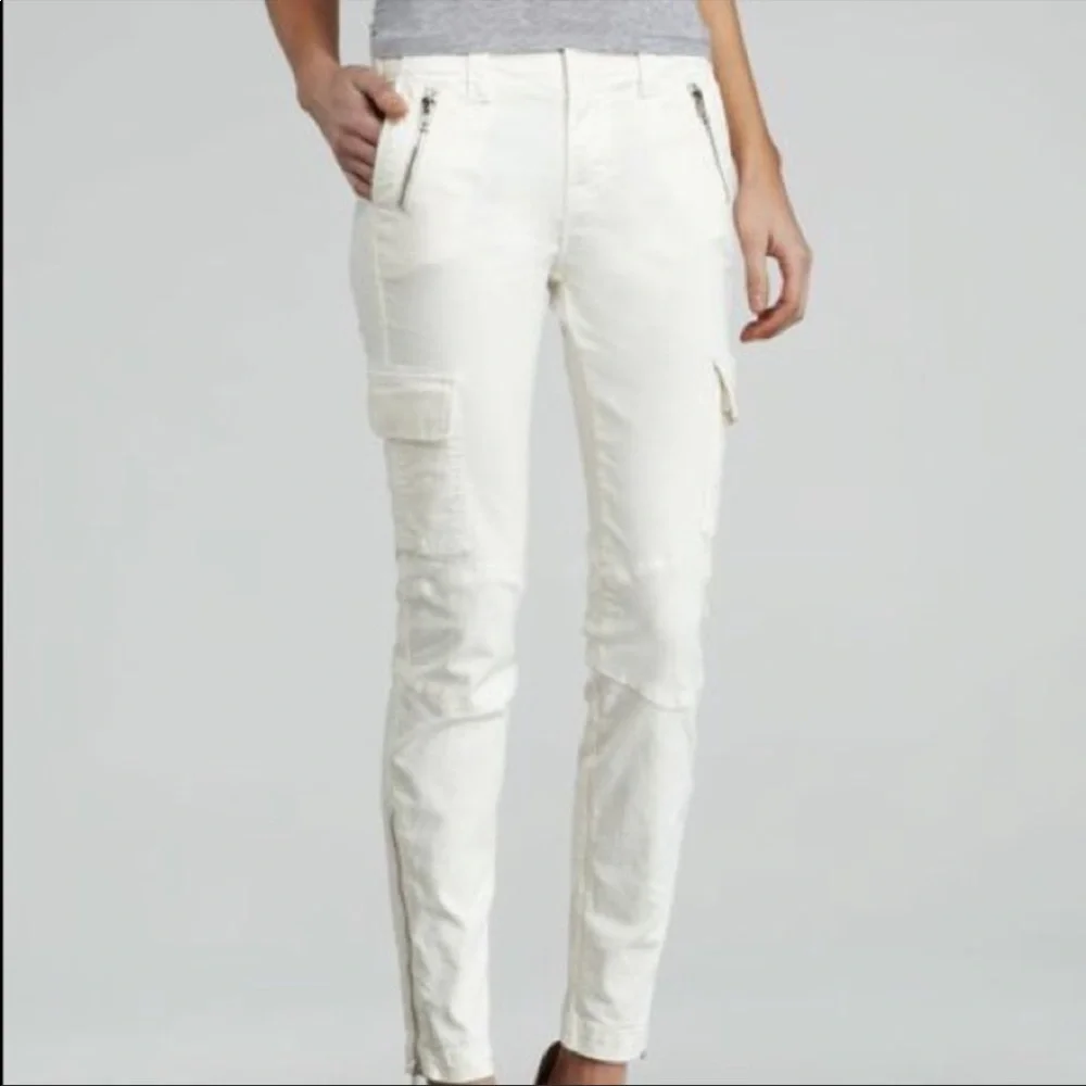 J brand maverick cargo jeans in white utility skinny - Picture 1 of 10
